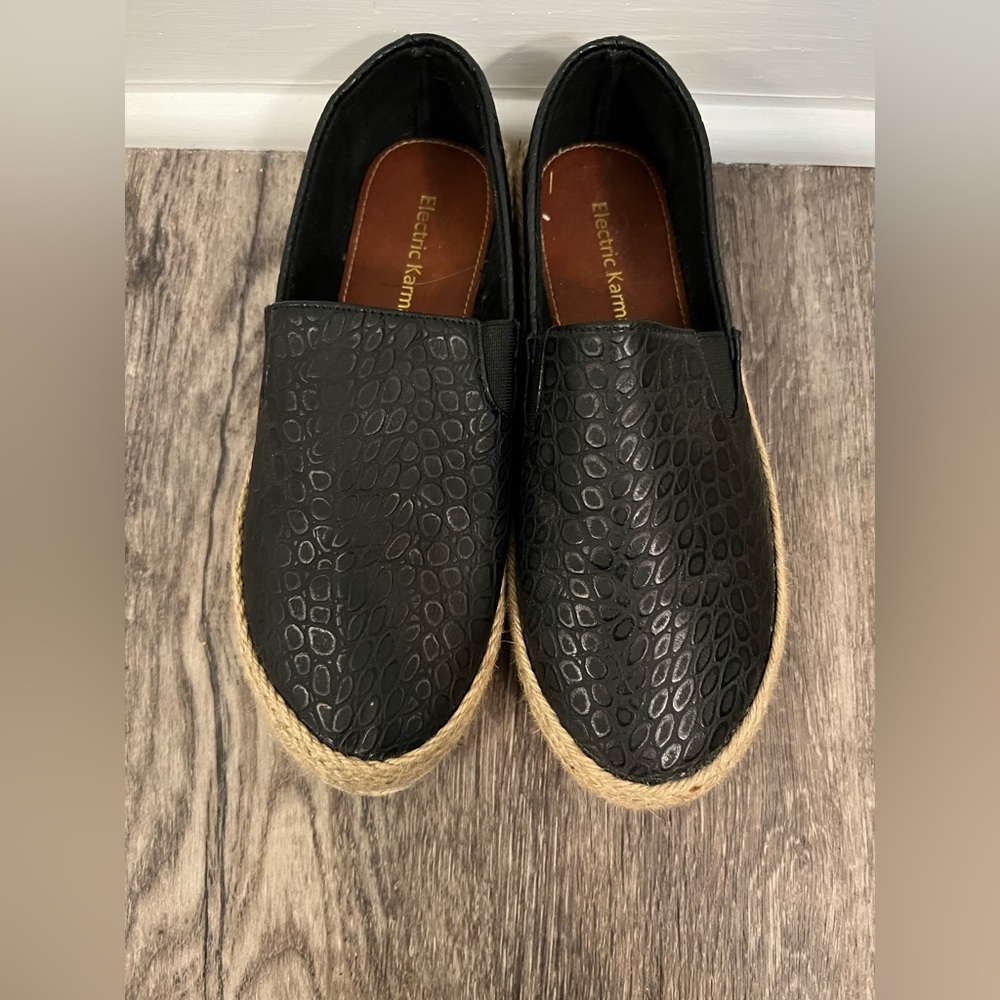 Electric karma black slip ons size 6.5